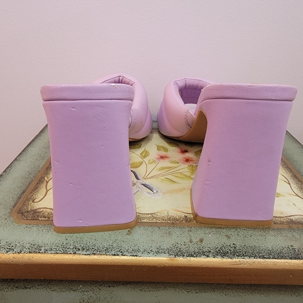 Open Edit Edsheena Lavendar Contoured Heel Slides Size 10 - Picture 4 of 9